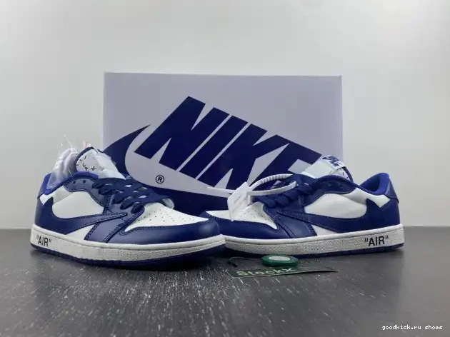 CUSTOM DM7890-101 TRAVIS SCOTT 1 AIR X JORDAN OFF-WHITE X 0325